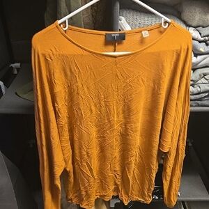 Tahari Orange Long Sleeve Women's Top